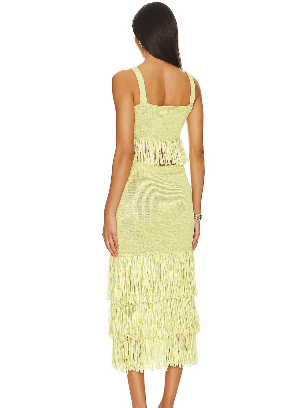 SAYLOR Fringe Tiered Midi Set - Picture 2 of 3